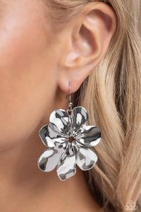 Paparazzi Hinging Hallmark - Silver Earring