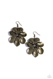 Paparazzi Hinging Hallmark - Brass Earring