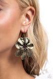 Paparazzi Hinging Hallmark - Brass Earring