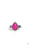 Paparazzi Scalloped Showcase - Pink Ring