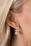 Paparazzi White Collar Wardrobe - Gold Earring