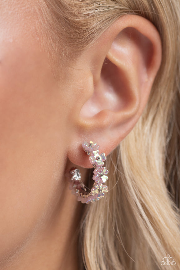Paparazzi Floral Focus - Pink Earring