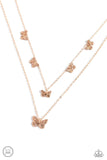 Paparazzi Butterfly Beacon - Rose Gold Necklace