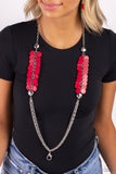 Paparazzi Shell Sensation - Red Necklace
