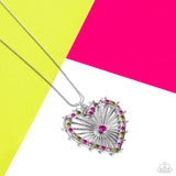 Paparazzi Flirting Ferris Wheel - Pink Necklace