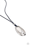 Paparazzi Hammered Hallmark - Blue Necklace