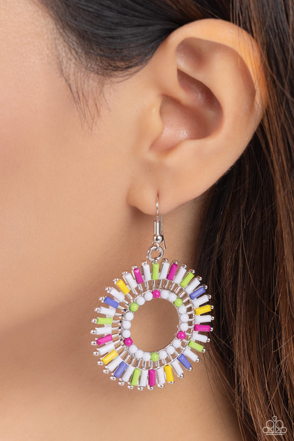 Paparazzi Ferris Wheel Finale - White Earring