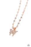 Paparazzi High-Flying Hangout - Rose Gold Necklace
