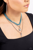 Paparazzi Locked Labor - Blue Necklace