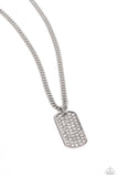 Paparazzi Glitzy Gauge - White Necklace