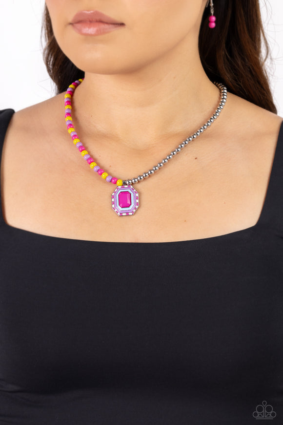 Paparazzi Contrasting Candy - Multi Necklace