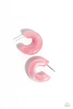 Paparazzi Acrylic Acclaim - Pink Earring