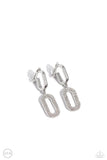 Paparazzi Linked Luxury - White CLIP Earrings