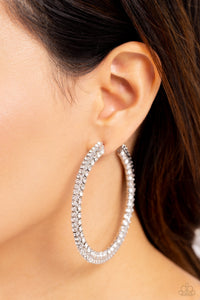 Paparazzi Scintillating Sass - White Earring