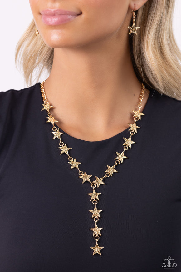 Paparazzi Reach for the Stars - Gold Necklace