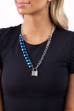 Paparazzi LOCK and Roll - Blue Necklace