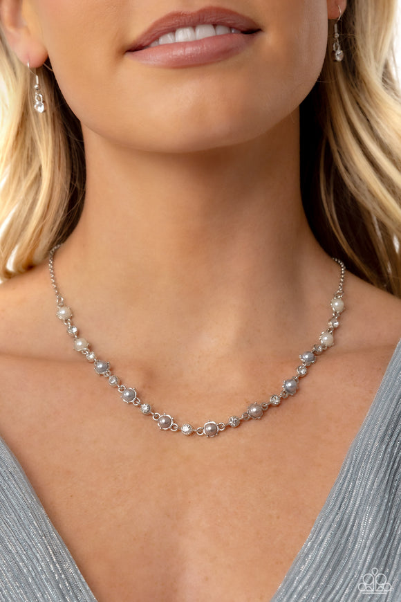 Paparazzi Pronged Passion - Silver Necklace