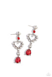 Paparazzi Lovers Lure - Red Earring