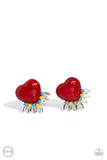 Paparazzi Spring Story - Red CLIP Earring