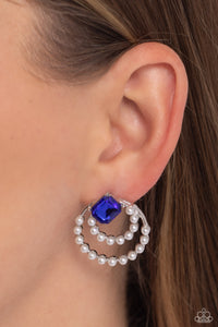 Paparazzi Double Standard - Blue Earring