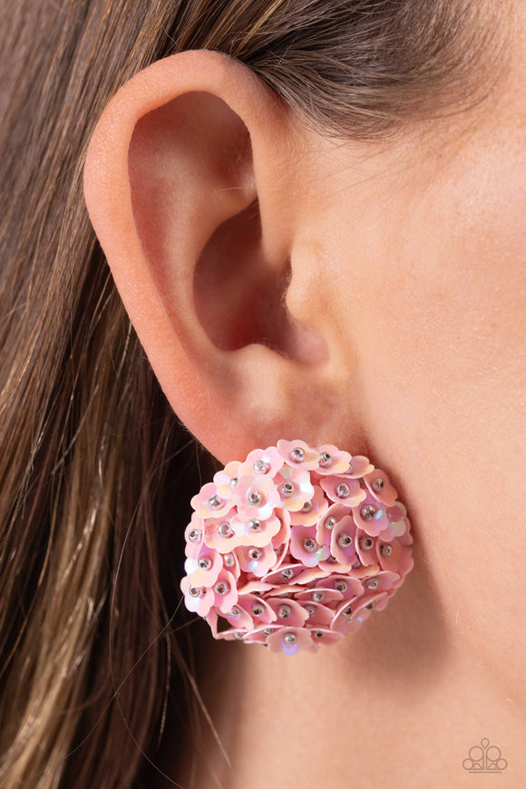 Paparazzi Corsage Character - Pink Earring