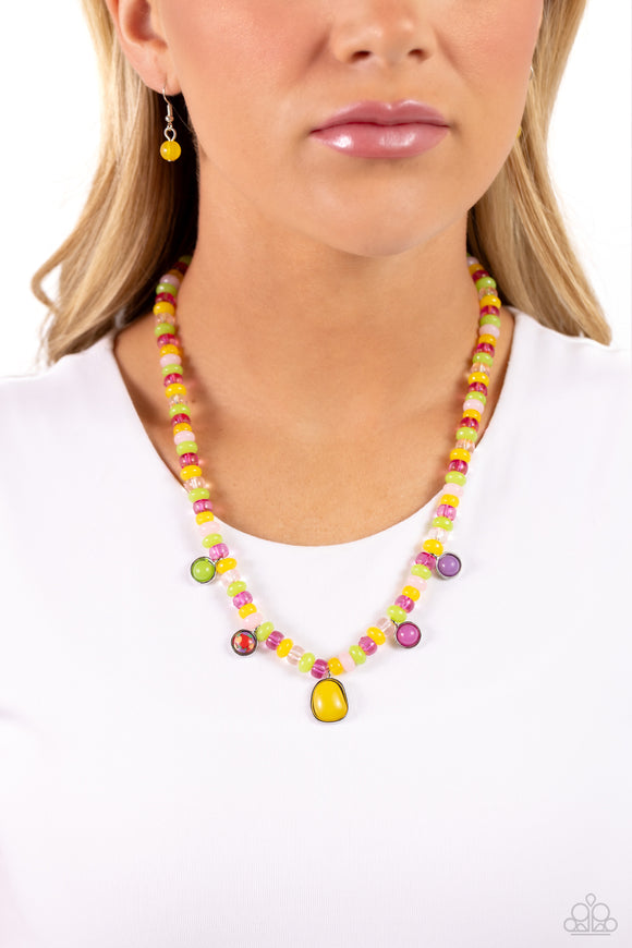Paparazzi Colorfully California - Yellow Necklace