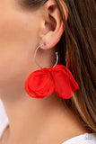 Paparazzi Chiffon Class - Red Earring