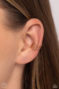 Paparazzi Linear Leader - Gold Earring