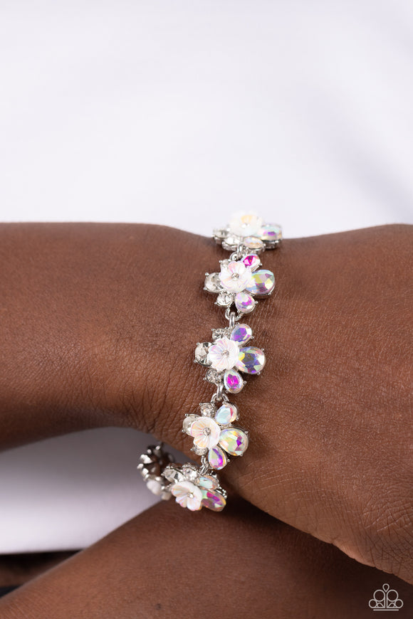 Paparazzi Floral Frenzy - White Bracelet