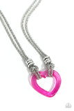 Paparazzi Lead with Your Heart - Pink Necklace