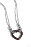 Paparazzi Lead with Your Heart - Brown Necklace