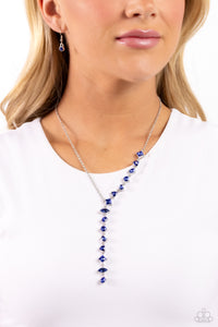 Paparazzi Diagonal Daydream - Blue Necklace