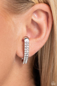 Paparazzi Sliding Series - White Earring