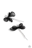 Paparazzi High-Class Heiress - Black Earring