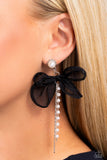 Paparazzi High-Class Heiress - Black Earring