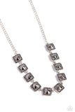 Paparazzi Jump SQUARE - Silver Necklace
