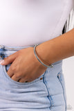 Paparazzi Thrilling Texture - Silver Bracelet
