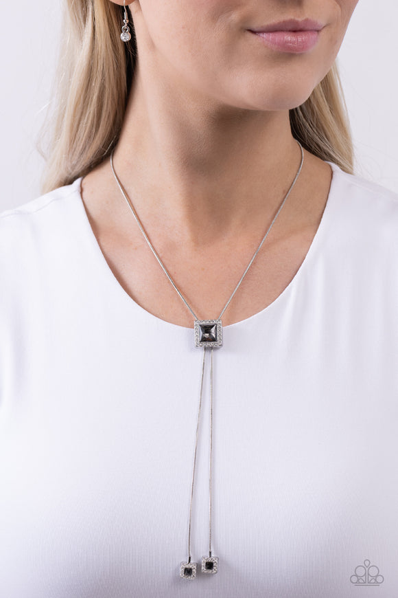 Paparazzi I Solemnly SQUARE - Silver Necklace