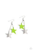 Paparazzi Stellar STAGGER - Green Earring