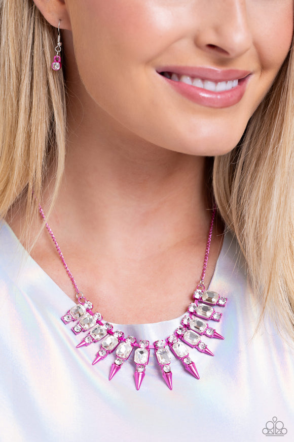 Paparazzi Punk Passion - Pink Necklace