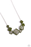 Paparazzi Twinkling Tables - Green Necklace