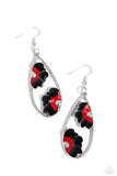 Paparazzi Airily Abloom - Black Earring