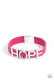 Paparazzi Hopeful Haute - Pink Bracelet
