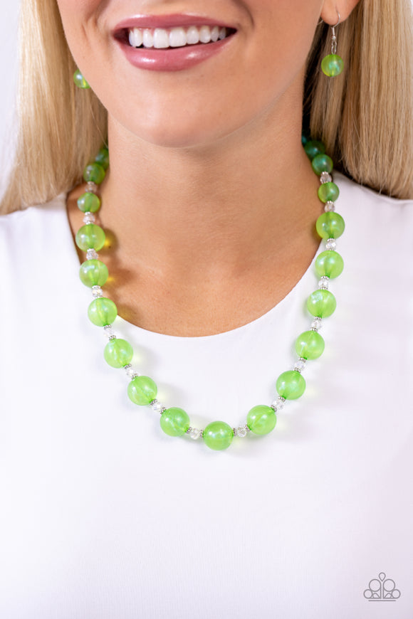 Paparazzi Timelessly Tantalizing - Green Necklace