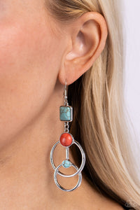 Paparazzi Interlocked Influence - Blue Earring