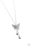 Paparazzi Enchanted Wings - Silver Necklace