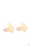 Paparazzi Butterfly Beholder - Gold Earring