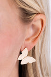 Paparazzi Butterfly Beholder - Gold Earring