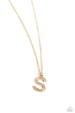 Paparazzi Leave Your Initials - Gold - S Necklace