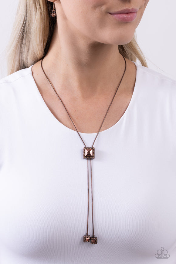 Paparazzi I Solemnly SQUARE - Copper Necklace